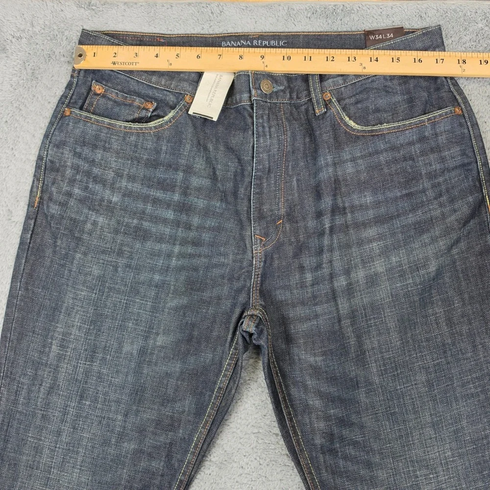 Banana Republic Bootcut Jeans Men 34x30 Dark Wash Blue Cotton Western Cowboy NWT